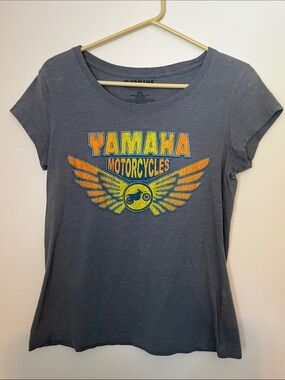 Yamaha Motorcycles Short Sleeve T-Shirt Yellow Orange Wings